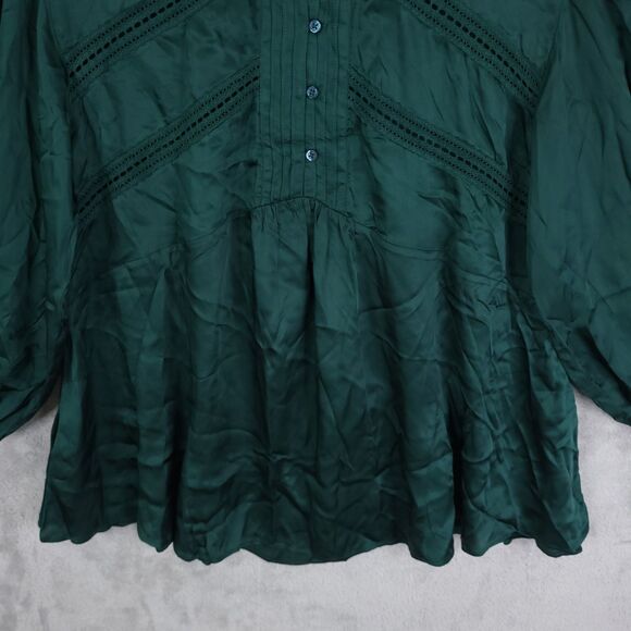 Jen’s Pirate Booty Stevie Top Tunic Sz M Cottagecore Long Balloon Sleeve Peasant - Picture 2 of 14